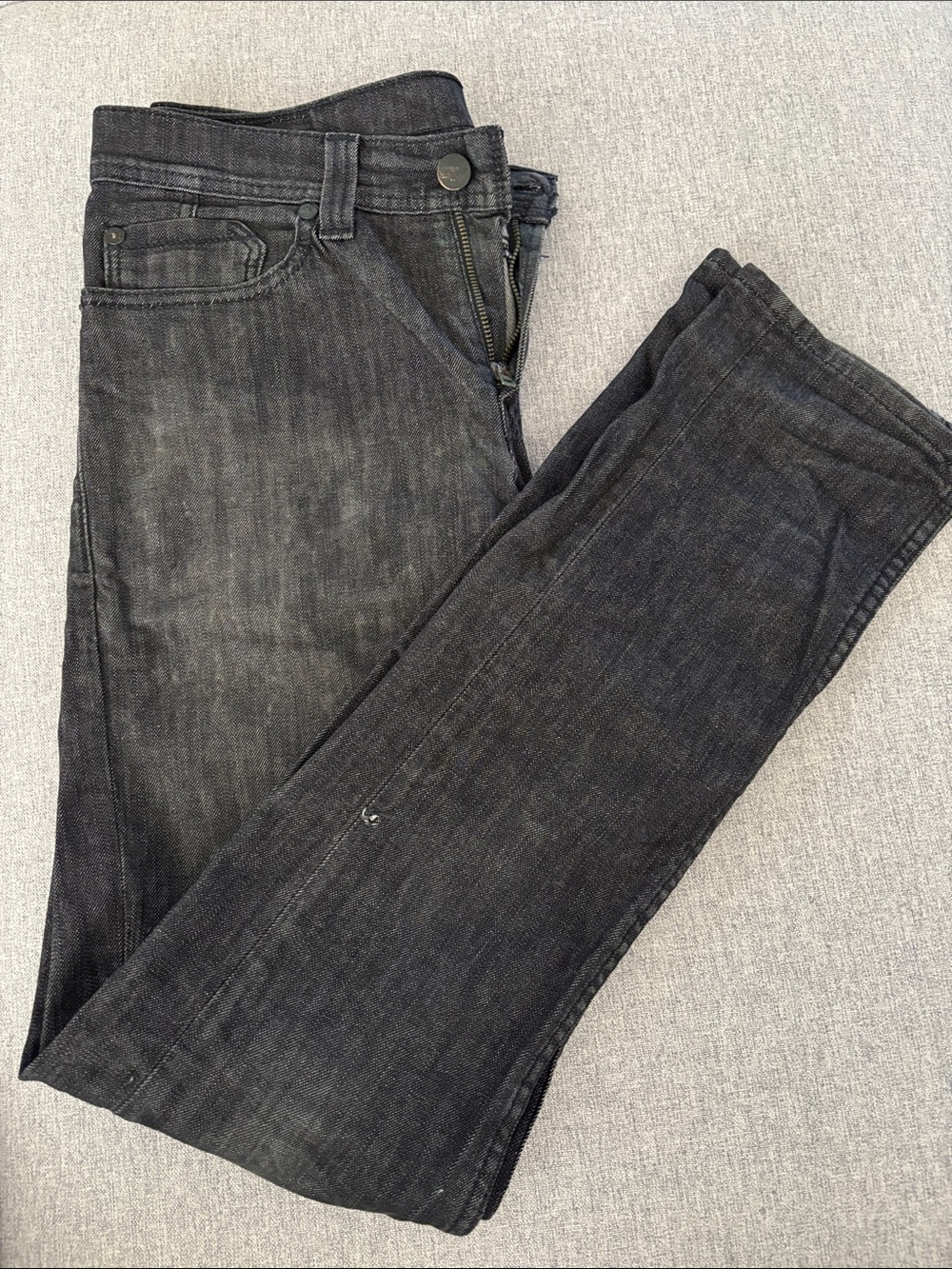 Levi's Men's Washed Black Slim-Straight Jeans